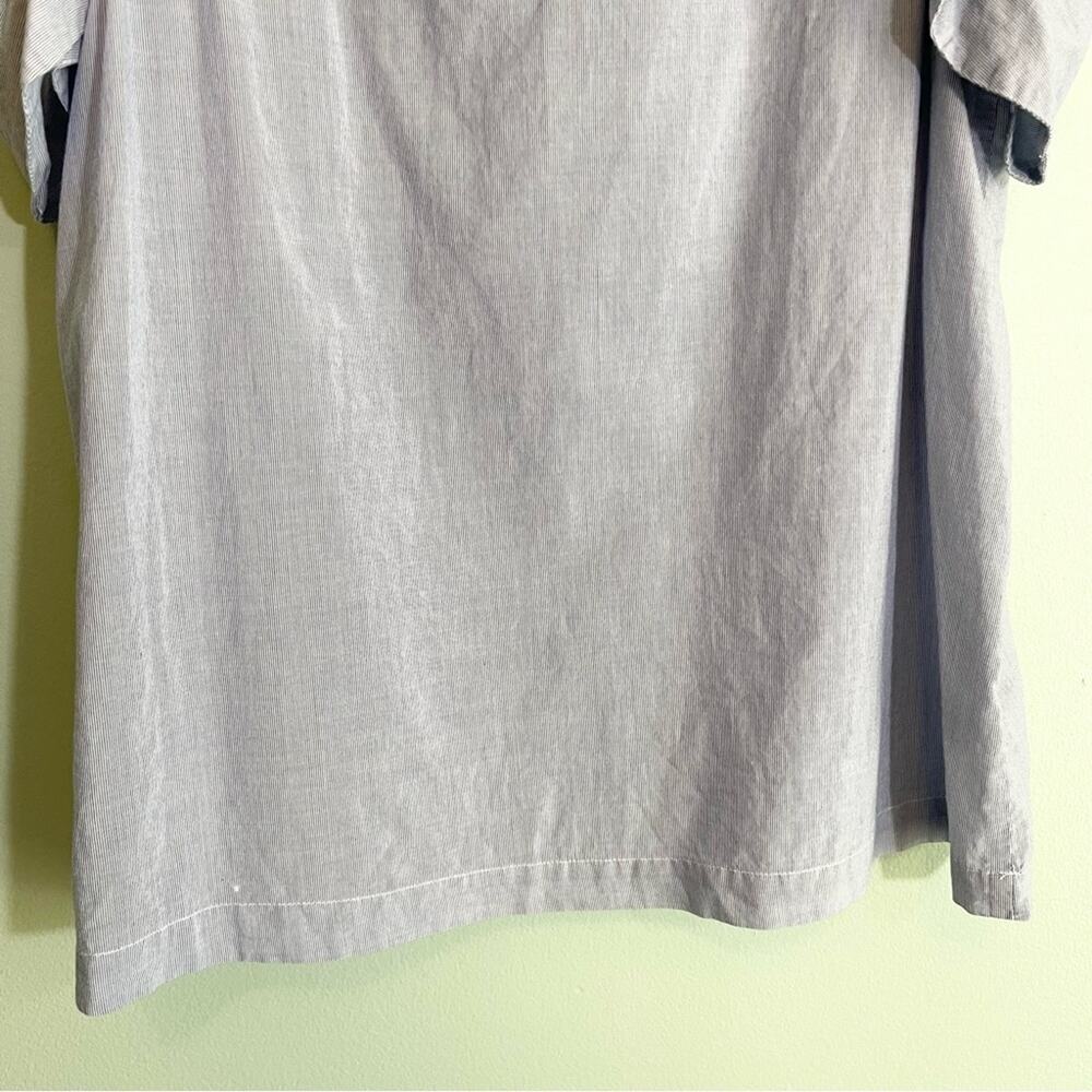 Loft Off‎ Shoulder Frill Sleeveless Blue Blouse Size XL - Picture 7 of 9
